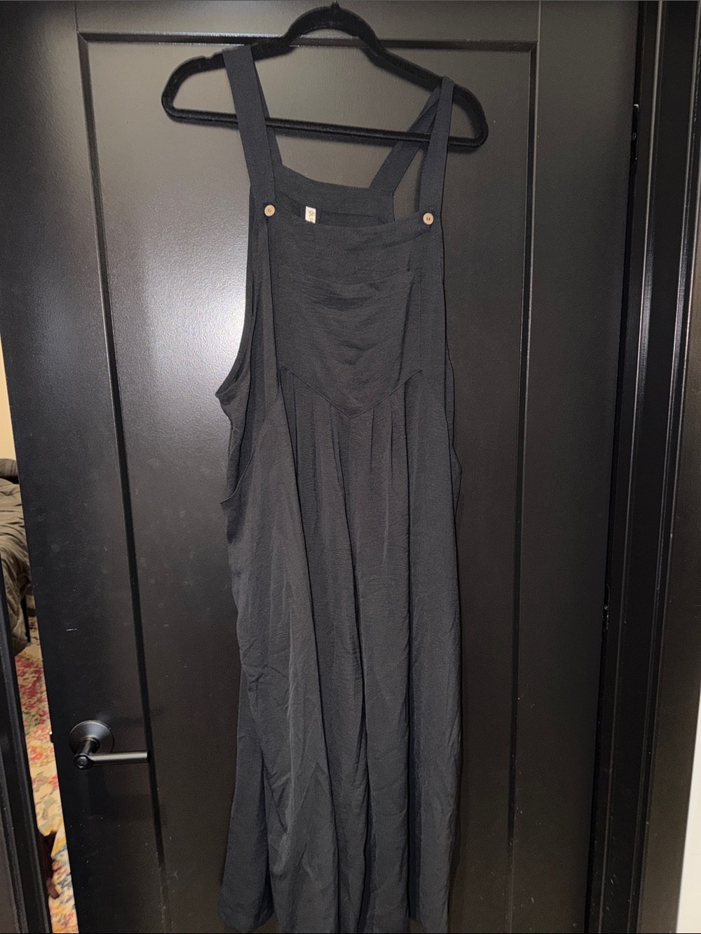 Black Sleeveless Pinafore Maxi Dress - Classic Women's Style